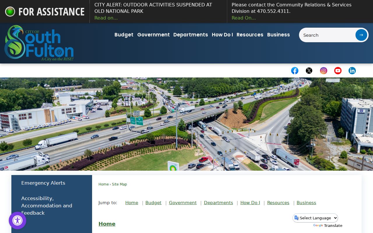 South Fulton residents directory city services index