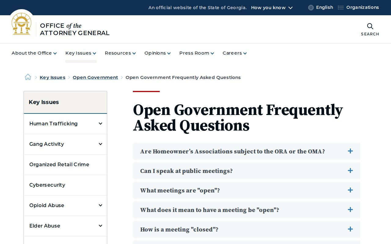 South Fulton residents directory Georgia open records guidance