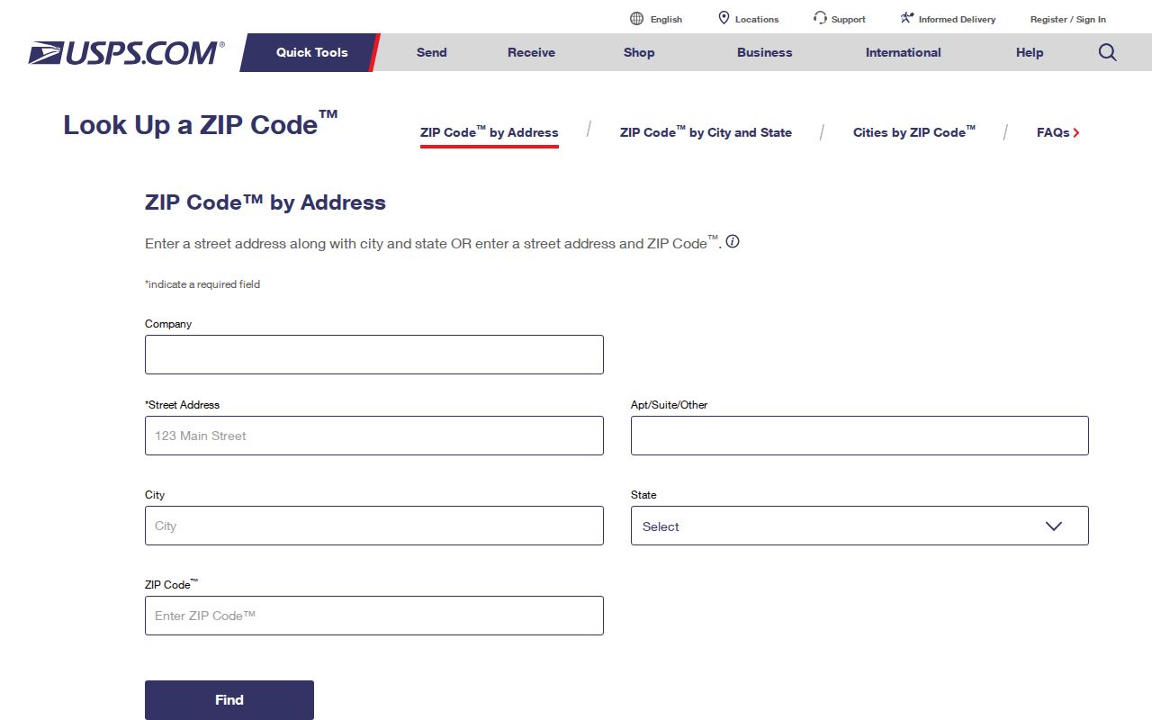 USPS address lookup used to verify a South Fulton ZIP code and mailing name